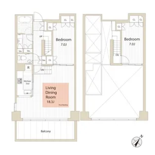 富士見イースト【3階】の間取り
