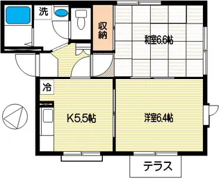 フラッツ南林間【1階】の間取り