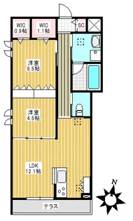 Brodia【1階】の間取り