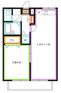 東京都杉並区上井草4【アパート】の間取り