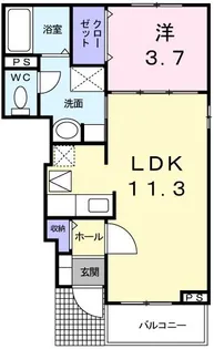 広島県広島市東区戸坂中町【アパート】の間取り