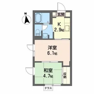 シティハイツM B【1階】の間取り