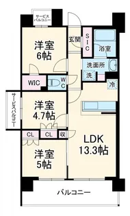 RJRプレシア川口【7階】の間取り