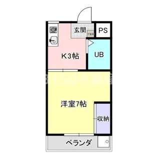 島川ハイツ【2階】の間取り