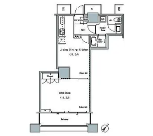 東京都中央区勝どき6【マンション】の間取り