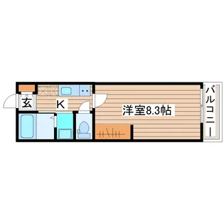 ポミエ・KoKo中倉【1階】の間取り