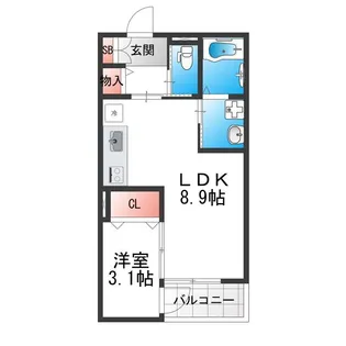 グローハイツ喜連ノース【2階】の間取り