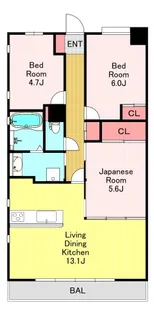NEKS KAWAGUCHI【5階】の間取り