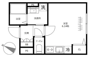 東京都荒川区西日暮里6【マンション】の間取り