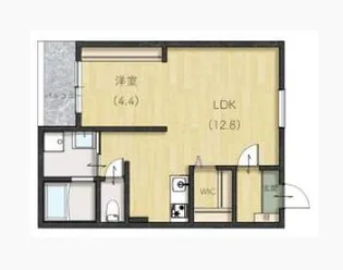 広島県福山市南本庄2【アパート】の間取り