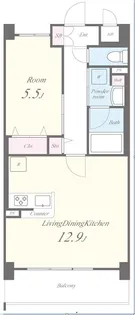リラスクエア八尾宮町II【3階】の間取り