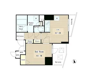 アルブル高輪【11階】の間取り