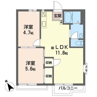 埼玉県草加市柳島町【アパート】の間取り