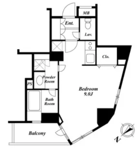 セントラルクリブ六本木I【9階】の間取り