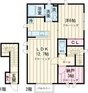 メゾンブラン【2階】の間取り