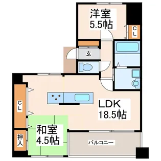 シティライフ練兵町【9階】の間取り