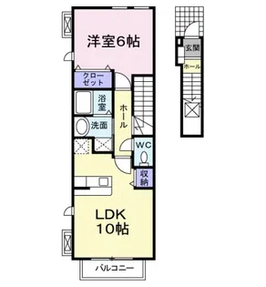 プロムナード桃山【2階】の間取り