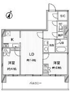 ドゥーエ大宮【11階】の間取り