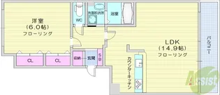 ロイヤルガーデン森林公園【5階】の間取り