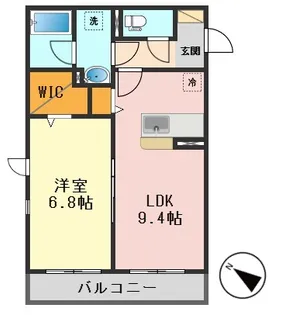 メゾンドゥソレイユ【2階】の間取り