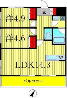 Fontana Minoridai【3階】の間取り