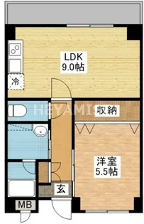 デ・クメール蛍茶屋東【4階】の間取り