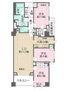 ザ・パークハウス代々木上原【3階】の間取り