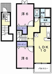 シャトレーゼ【2階】の間取り