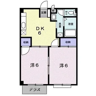 リベルテ吉田【1階】の間取り