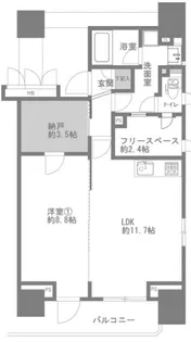 プレサンスNEO中之島公園【15階】の間取り