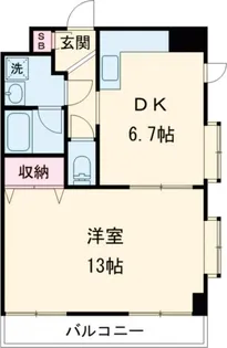 ウエストタウンビル【3階】の間取り