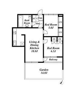 ガーデン南青山【1階】の間取り