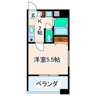 シティマンション錦町【6階】の間取り