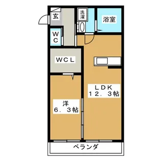 ファビュラスリガード【3階】の間取り