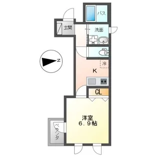 グランディール・Hatada【4階】の間取り
