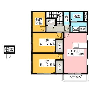 ブルームーン【2階】の間取り