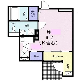 アジュールII【1階】の間取り