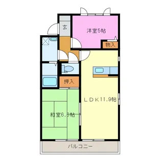 静岡県浜松市浜名区細江町中川【アパート】の間取り