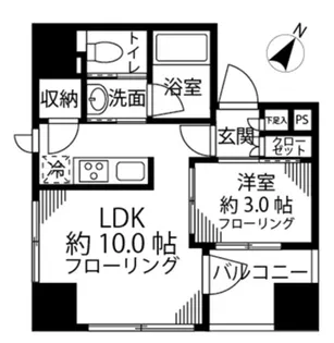 パークリュクス銀座8丁目mono【9階】の間取り