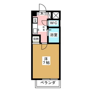 クオーレ橋本【2階】の間取り