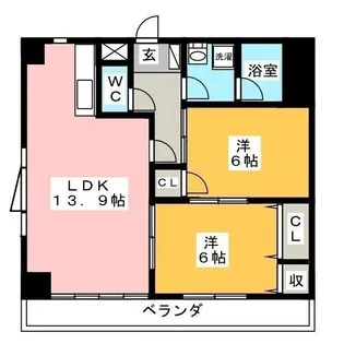 ハイツ元町【4階】の間取り