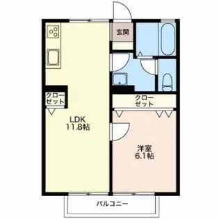 レジデンス青樹【1階】の間取り