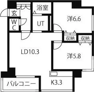 カサトレスベレーザ【2階】の間取り
