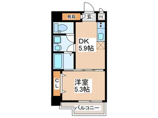 クローバー・グランツ北野田【2階】の間取り