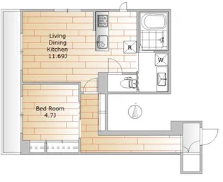 アストミヤ荏原【1階】の間取り