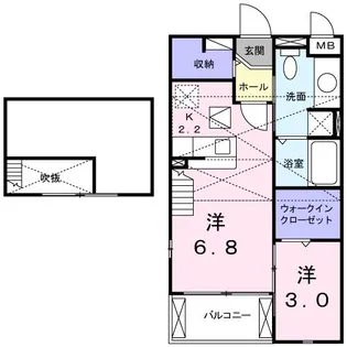 コウジィーコート I【2階】の間取り