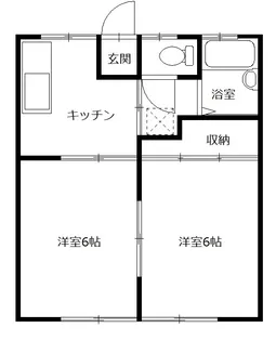 第1ウエマツハイツ【2階】の間取り