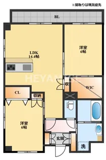エルズコート弐番館【4階】の間取り