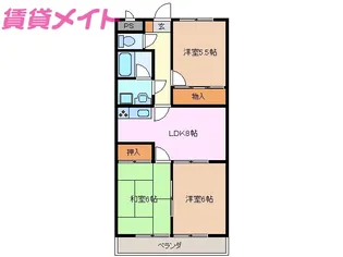 メゾン・ド・グラシューズ【1階】の間取り