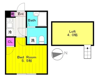 アザーレ生田II【2階】の間取り